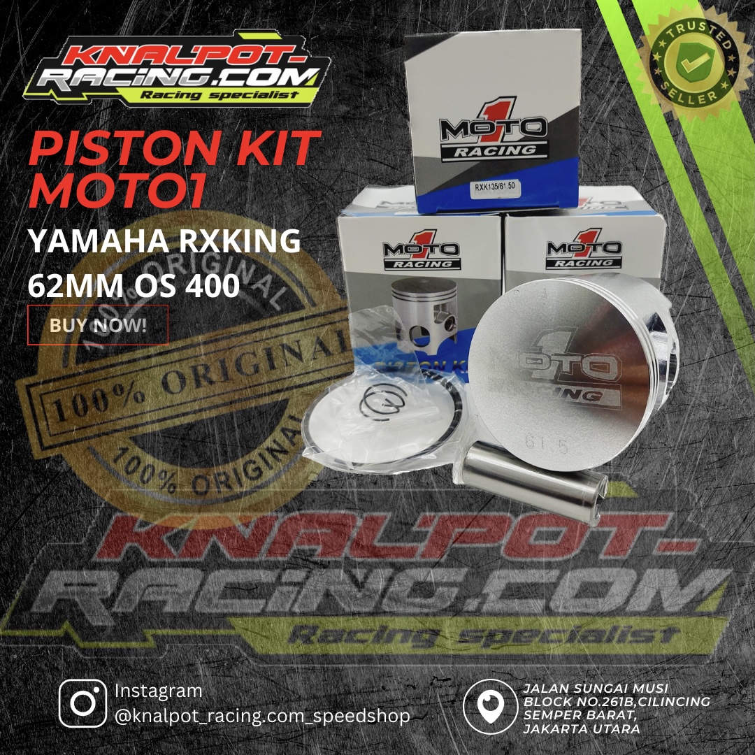 PISTON KIT MOTO1 YAMAHA RXKING 62MM OS 400